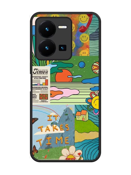 Groovy Vibes Glossy Soft Edge Case for Vivo Y27