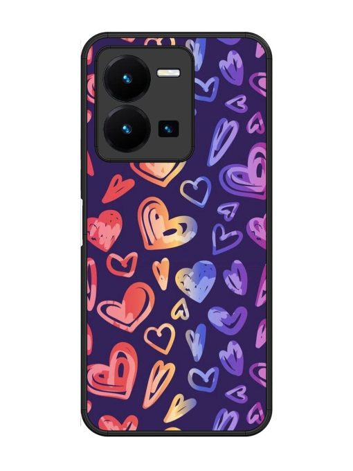 Rainbow Hearts Glossy Soft Edge Case for Vivo Y27