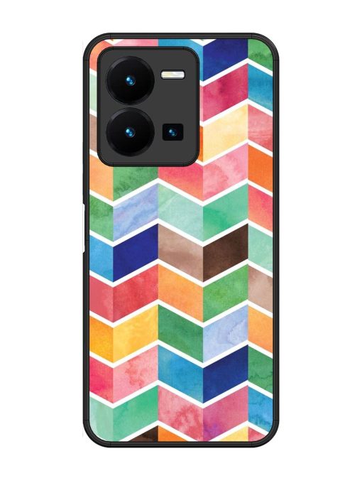 Watercolor Chevron Whimsy Glossy Soft Edge Case for Vivo Y27