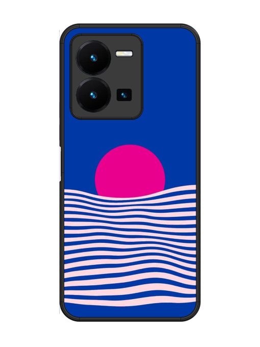 Pink Sunset Over Blue Waves Glossy Soft Edge Case for Vivo Y27