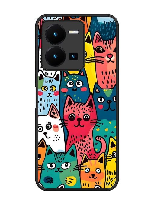 Feline Frenzy Glossy Soft Edge Case for Vivo Y27