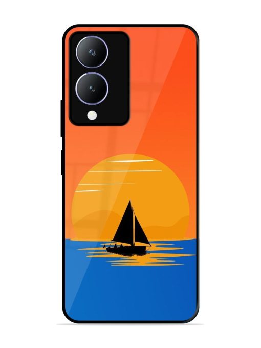 Sunset Sail Glossy Soft Edge Case for Vivo Y28 (5G) Chachhi