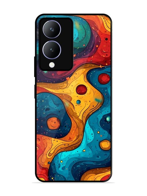 Cosmic Swirl Glossy Soft Edge Case for Vivo Y28 (5G) Chachhi