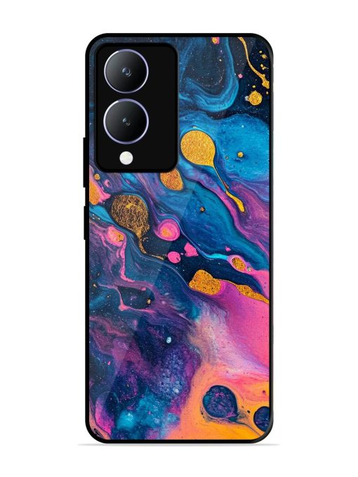 Cosmic Swirl Glossy Soft Edge Case for Vivo Y28 (5G)
