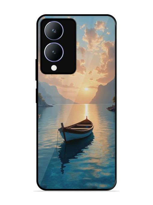 Serene Sunset Glossy Soft Edge Case for Vivo Y28 (5G) Chachhi