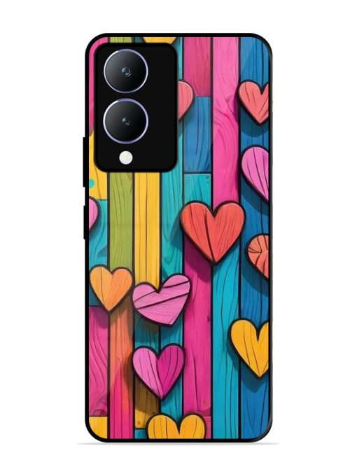 Rainbow Of Hearts Glossy Soft Edge Case for Vivo Y28 (5G) Chachhi