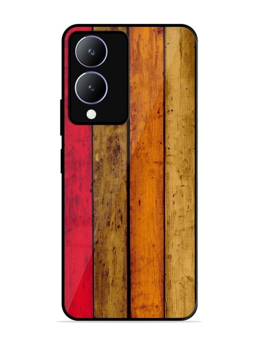 Colorful Woodgrain Glossy Soft Edge Case for Vivo Y28 (5G) Chachhi