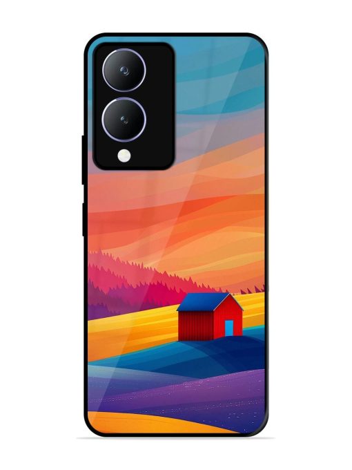 Sunset Solitude Glossy Soft Edge Case for Vivo Y28 (5G) Chachhi