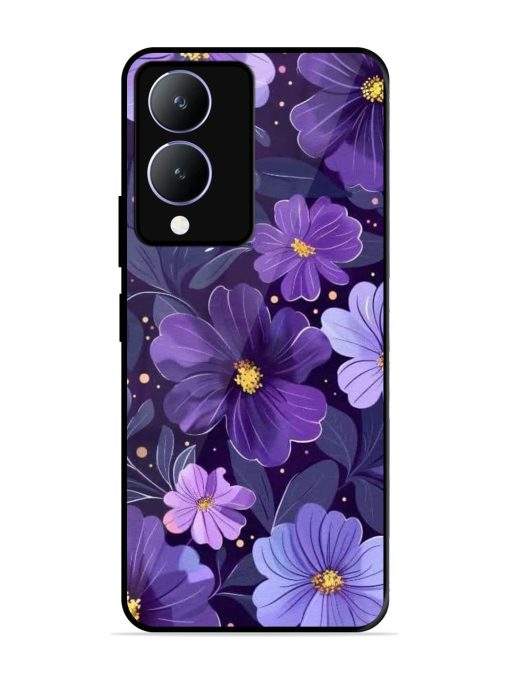 Purple Paradise Glossy Soft Edge Case for Vivo Y28 (5G) Chachhi