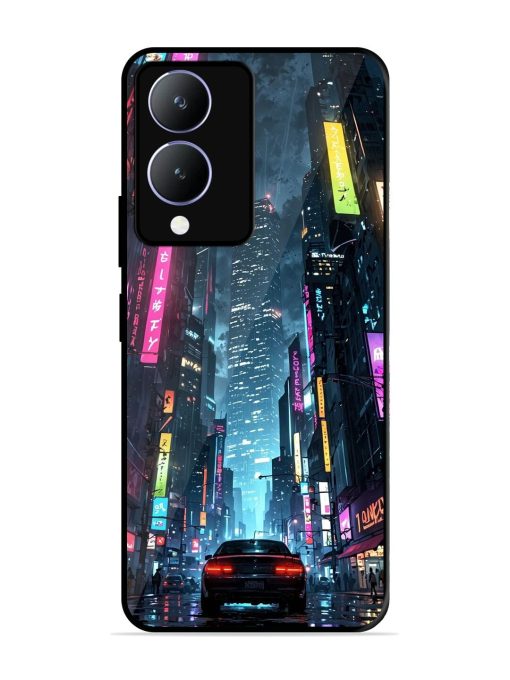 Neon Nightscape Glossy Soft Edge Case for Vivo Y28 (5G) Chachhi