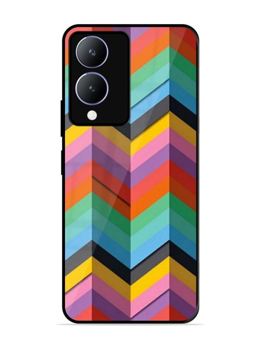 Colorful Zigzag Glossy Soft Edge Case for Vivo Y28 (5G) Chachhi