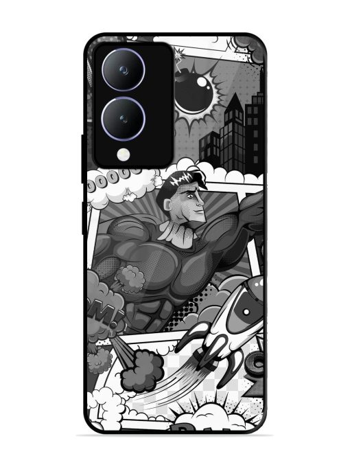 Comic Book Chaos Glossy Soft Edge Case for Vivo Y28 (5G) Chachhi