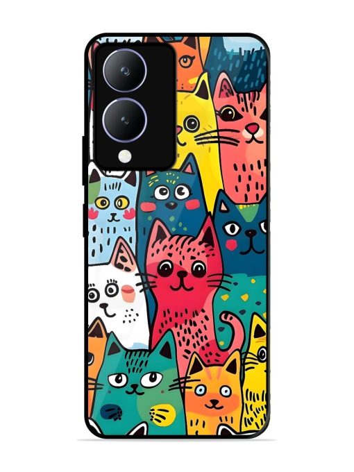 Feline Frenzy Glossy Soft Edge Case for Vivo Y28 (5G) Chachhi