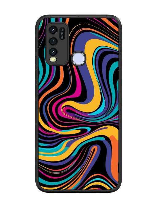 Psychedelic Swirl Glossy Soft Edge Case for Vivo Y30 Chachhi