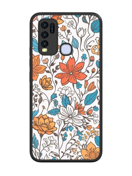 Floral Symphony Glossy Soft Edge Case for Vivo Y30 Chachhi