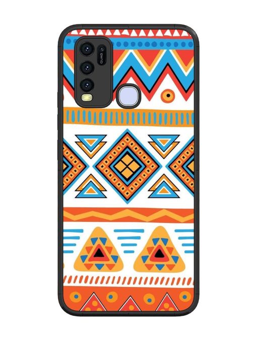 Vibrant Tribal Pattern Glossy Soft Edge Case for Vivo Y30 Chachhi