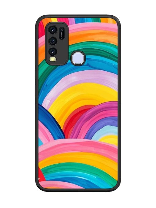 Rainbow Symphony Glossy Soft Edge Case for Vivo Y30 Chachhi