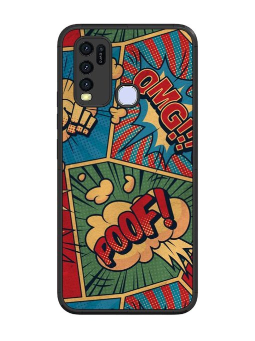 Comic Book Chaos Glossy Soft Edge Case for Vivo Y30 Chachhi