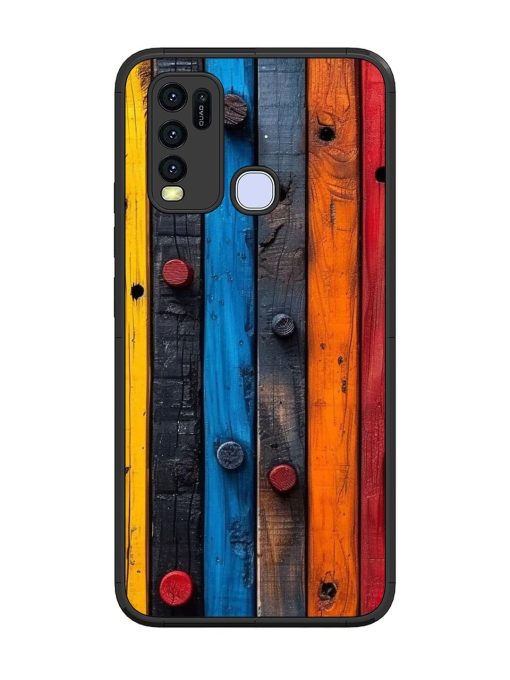 Rainbow Plank Glossy Soft Edge Case for Vivo Y30 Chachhi