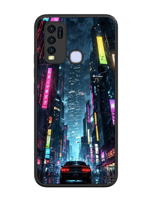 Neon Nightscape Glossy Soft Edge Case for Vivo Y30 Chachhi