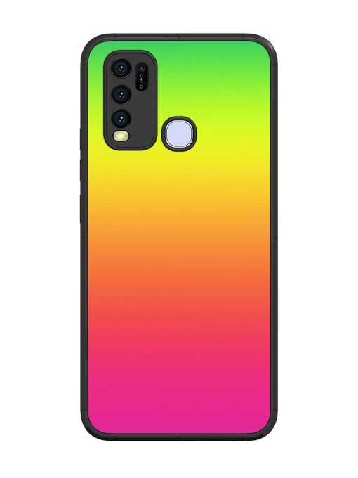 Rainbow Gradient Glossy Soft Edge Case for Vivo Y30 Chachhi