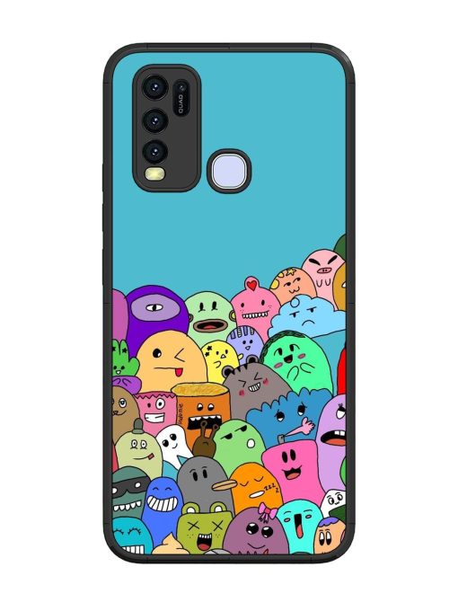 Monster Mash Glossy Soft Edge Case for Vivo Y30 Chachhi