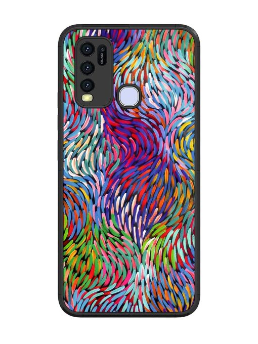 Vibrant Waves Glossy Soft Edge Case for Vivo Y30 Chachhi