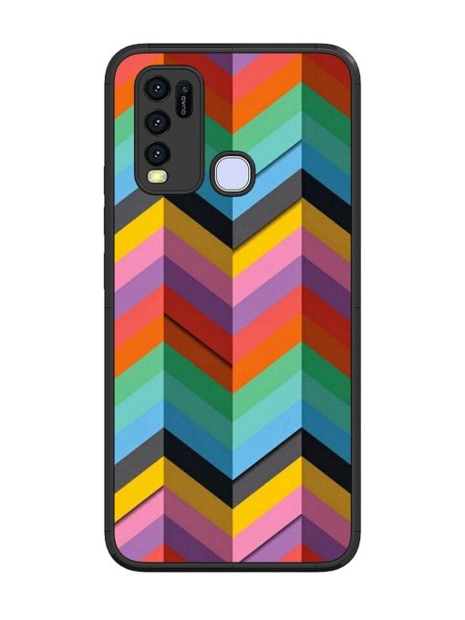 Colorful Zigzag Glossy Soft Edge Case for Vivo Y30 Chachhi