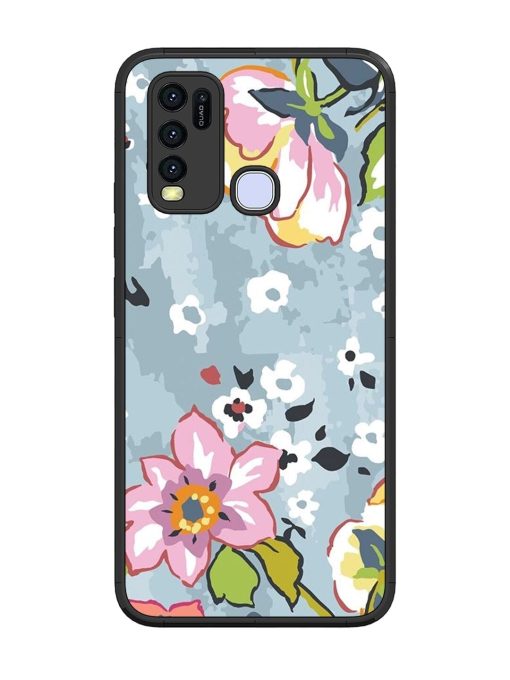 Floral Fantasy Glossy Soft Edge Case for Vivo Y30 Chachhi