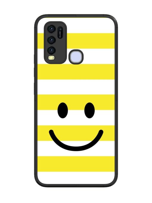 Smiling Stripes Glossy Soft Edge Case for Vivo Y30 Chachhi