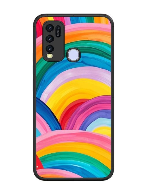 Rainbow Cascade Glossy Soft Edge Case for Vivo Y30 Chachhi