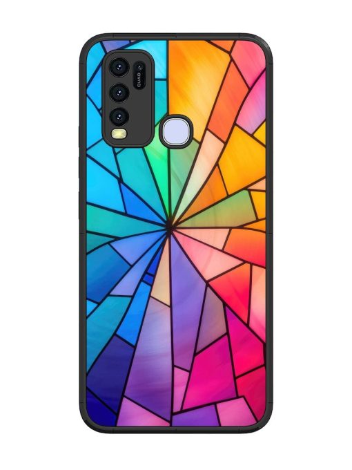 Stained Glass Kaleidoscope Of Colors Glossy Soft Edge Case for Vivo Y30 Chachhi