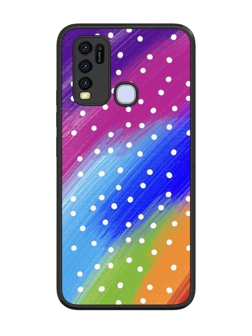 Rainbow Polka Dot Dream Glossy Soft Edge Case for Vivo Y30 Chachhi