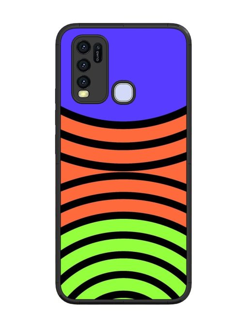 Psychedelic Stripe Symphony Glossy Soft Edge Case for Vivo Y30 Chachhi