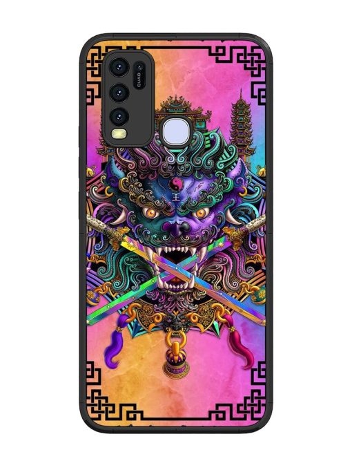 Psychedelic Fu Dog Tapestry Glossy Soft Edge Case for Vivo Y30 Chachhi