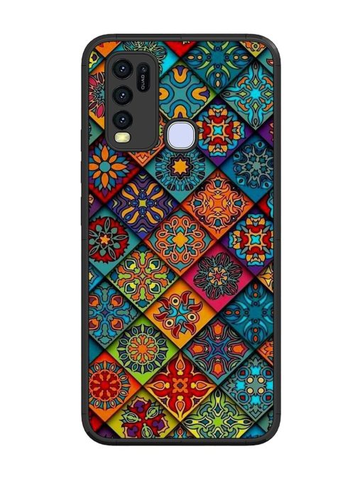 Patchwork Mandala Mosaic Glossy Soft Edge Case for Vivo Y30 Chachhi