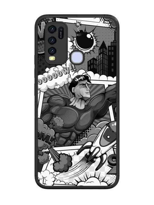 Comic Book Chaos Glossy Soft Edge Case for Vivo Y30 Chachhi