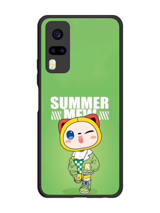 Purrfect Summer Glossy Soft Edge Case for Vivo Y31 Chachhi