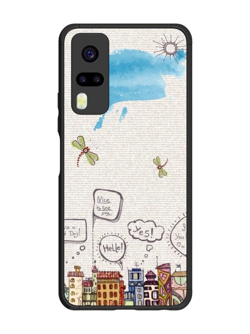 Doodle City Glossy Soft Edge Case for Vivo Y31 Chachhi