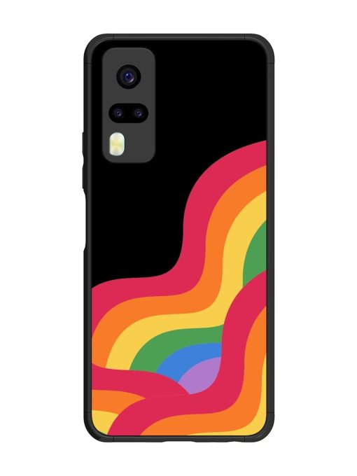 Wavy Rainbow Glossy Soft Edge Case for Vivo Y31 Chachhi