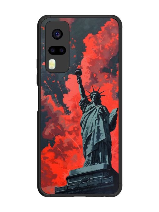 Lady Liberty'S Firework Finale Glossy Soft Edge Case for Vivo Y31 Chachhi