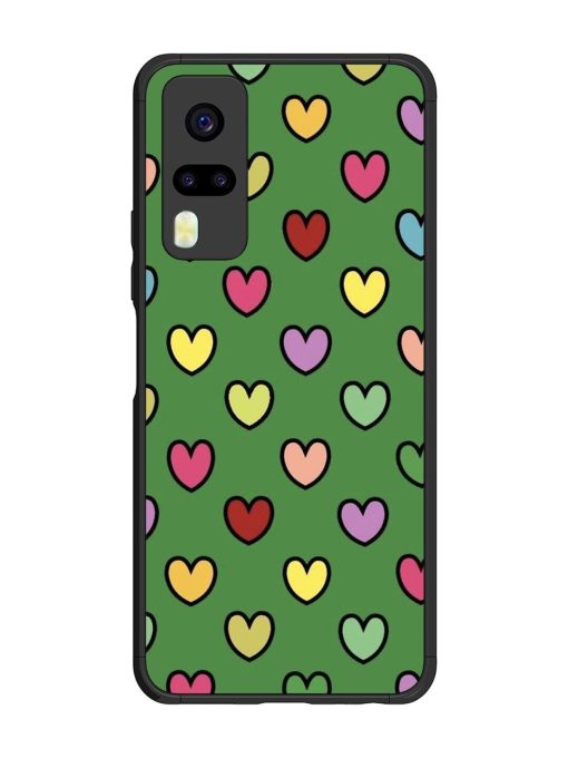 Rainbow Heart Parade Glossy Soft Edge Case for Vivo Y31 Chachhi