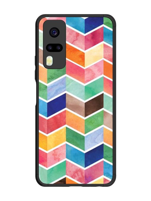 Watercolor Chevron Whimsy Glossy Soft Edge Case for Vivo Y31 Chachhi