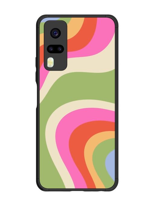 Wavy Rainbow Wonderland Glossy Soft Edge Case for Vivo Y31 Chachhi