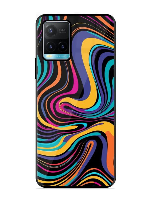 Psychedelic Swirl Glossy Soft Edge Case for Vivo Y33S Chachhi