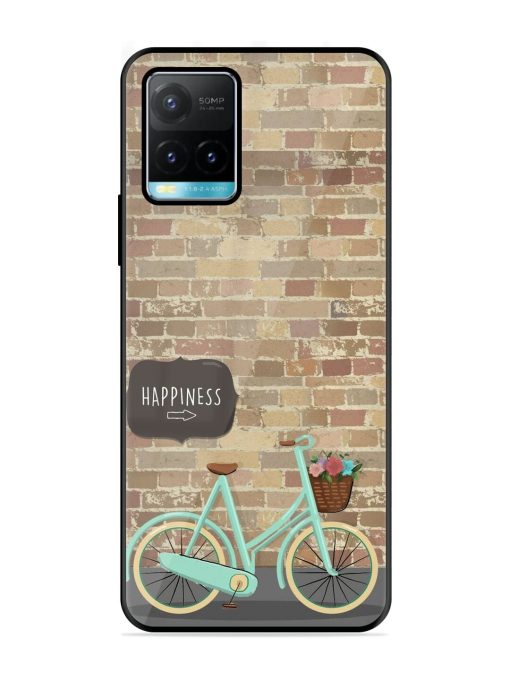 Pedaling Towards Happiness Glossy Soft Edge Case for Vivo Y33S Chachhi