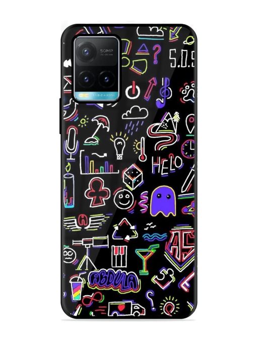 Neon Doodle Glossy Soft Edge Case for Vivo Y33S Chachhi