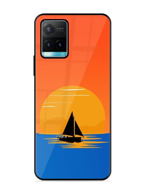 Sunset Sail Glossy Soft Edge Case for Vivo Y33S Chachhi