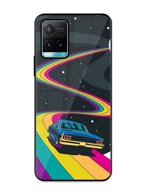 Rainbow Road Glossy Soft Edge Case for Vivo Y33S Chachhi