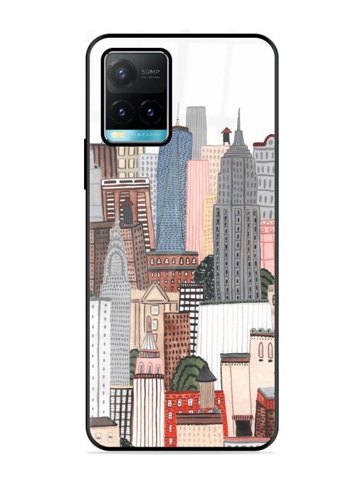 Cityscape Dreams Glossy Soft Edge Case for Vivo Y33S Chachhi